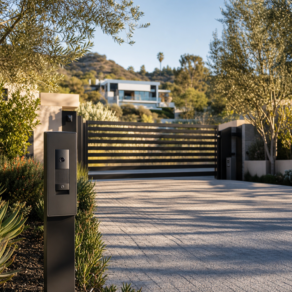 Illustration for gate intercom installation in Los Angeles
