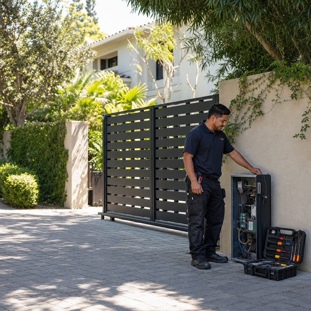 Illustration for gate opener repair in West Hollywood