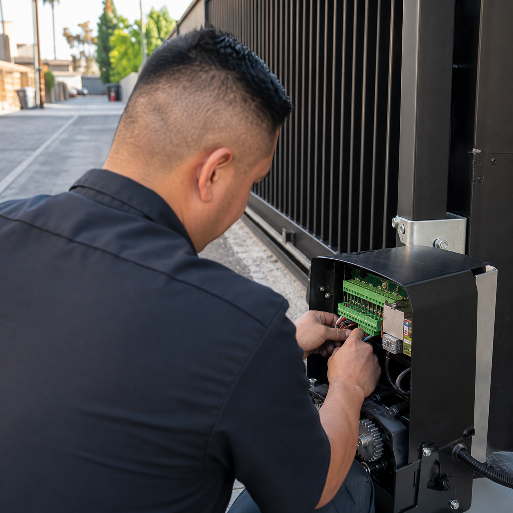 Illustration for gate installation in Koreatown