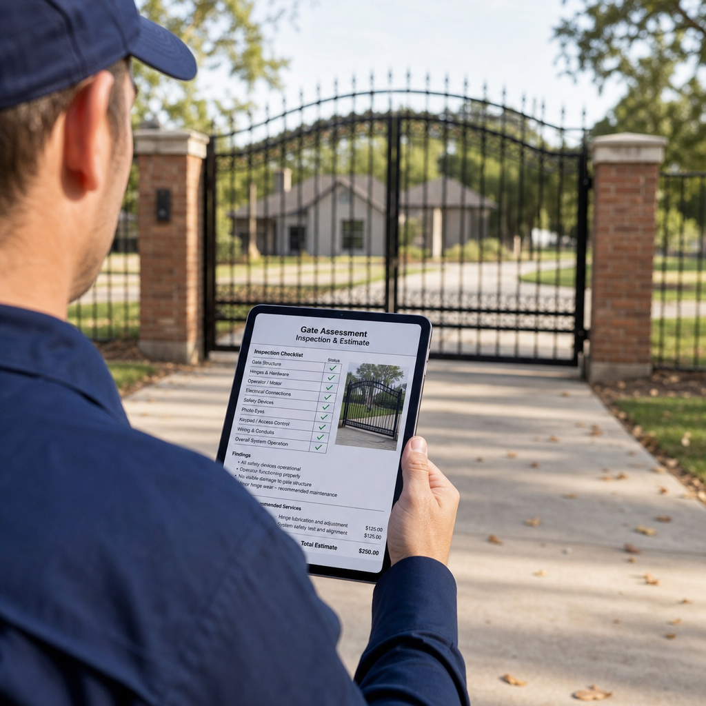 Illustration for automatic gate repair in Balch Springs