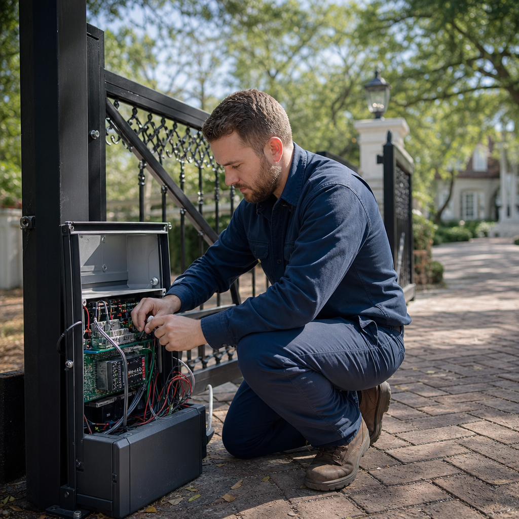 Illustration for gate repair in Highland Park