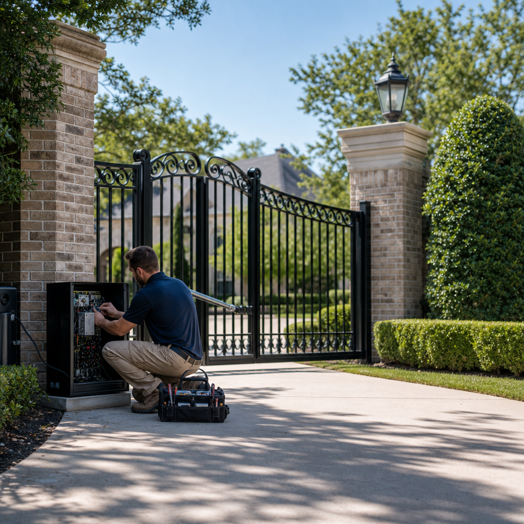 Illustration for automatic gate repair in Irving