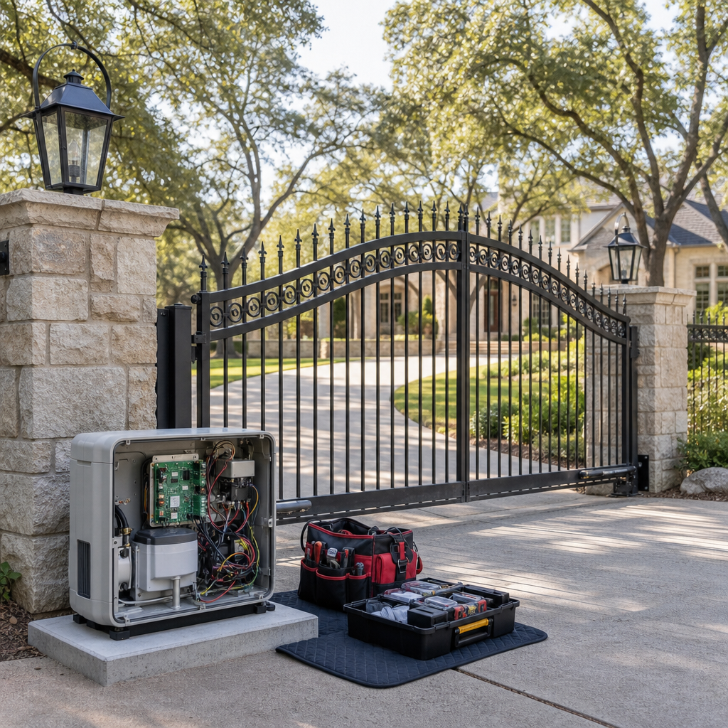 Illustration for automatic gate repair in Lake Dallas