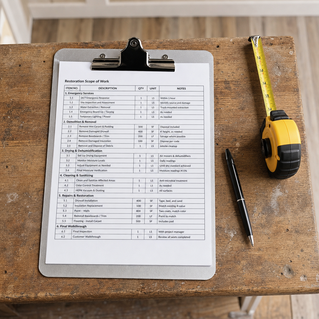 Illustration for water damage restoration in Kew Gardens Hills