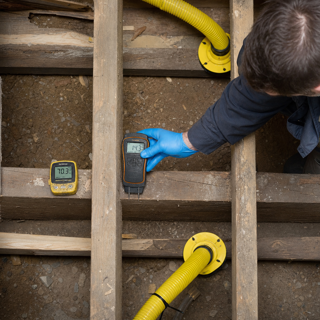 Illustration for emergency water damage restoration in Corona