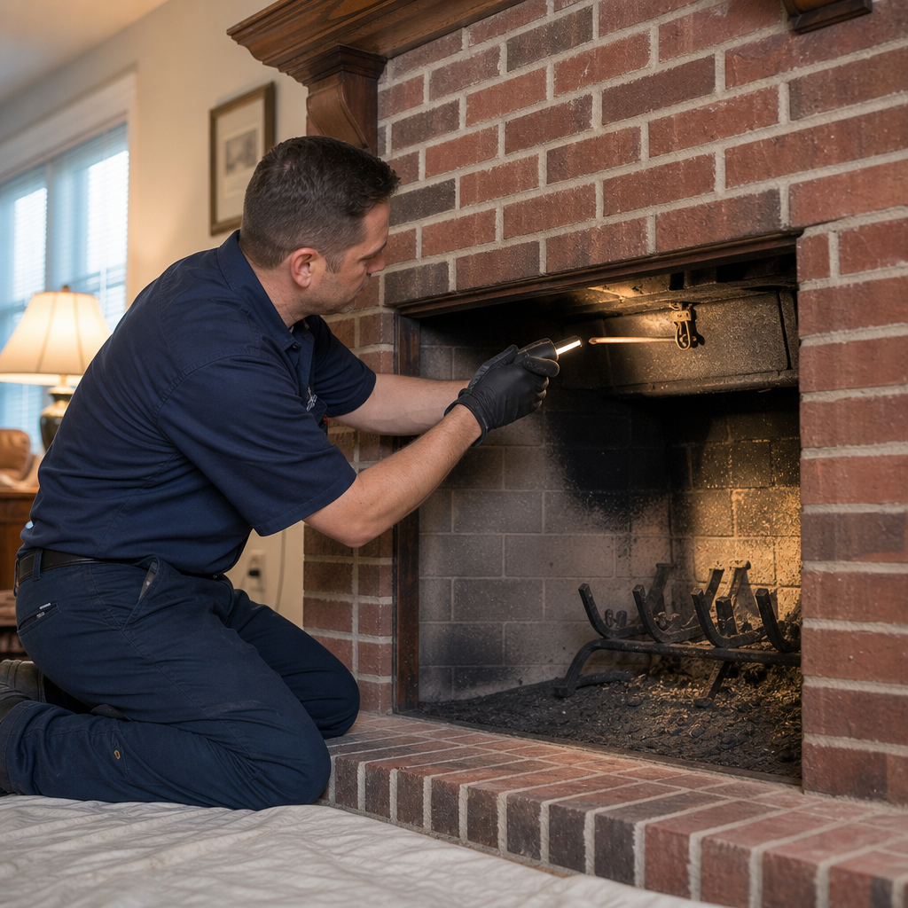 Illustration for fireplace damper repair in Kingsport