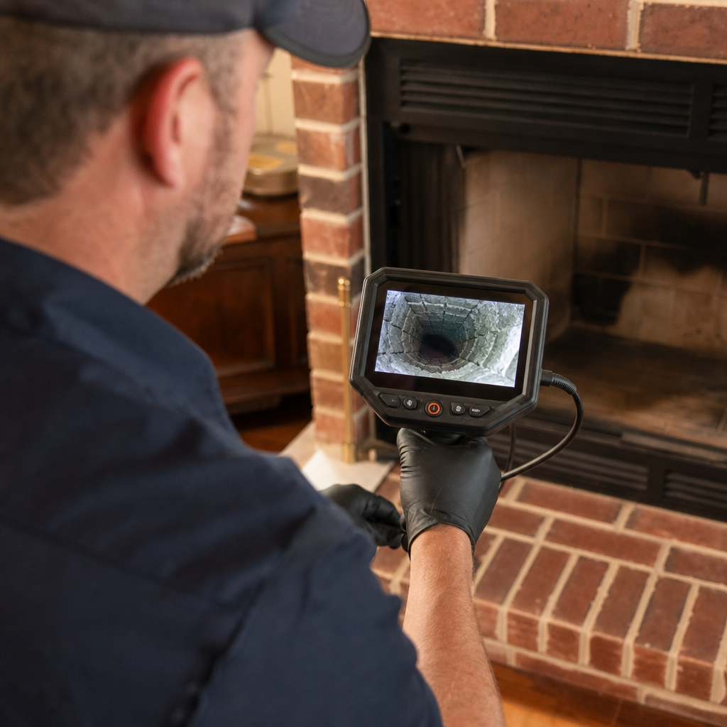 Illustration for chimney sweep in Brentwood