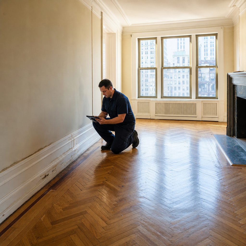 Illustration for water damage restoration in Midtown West