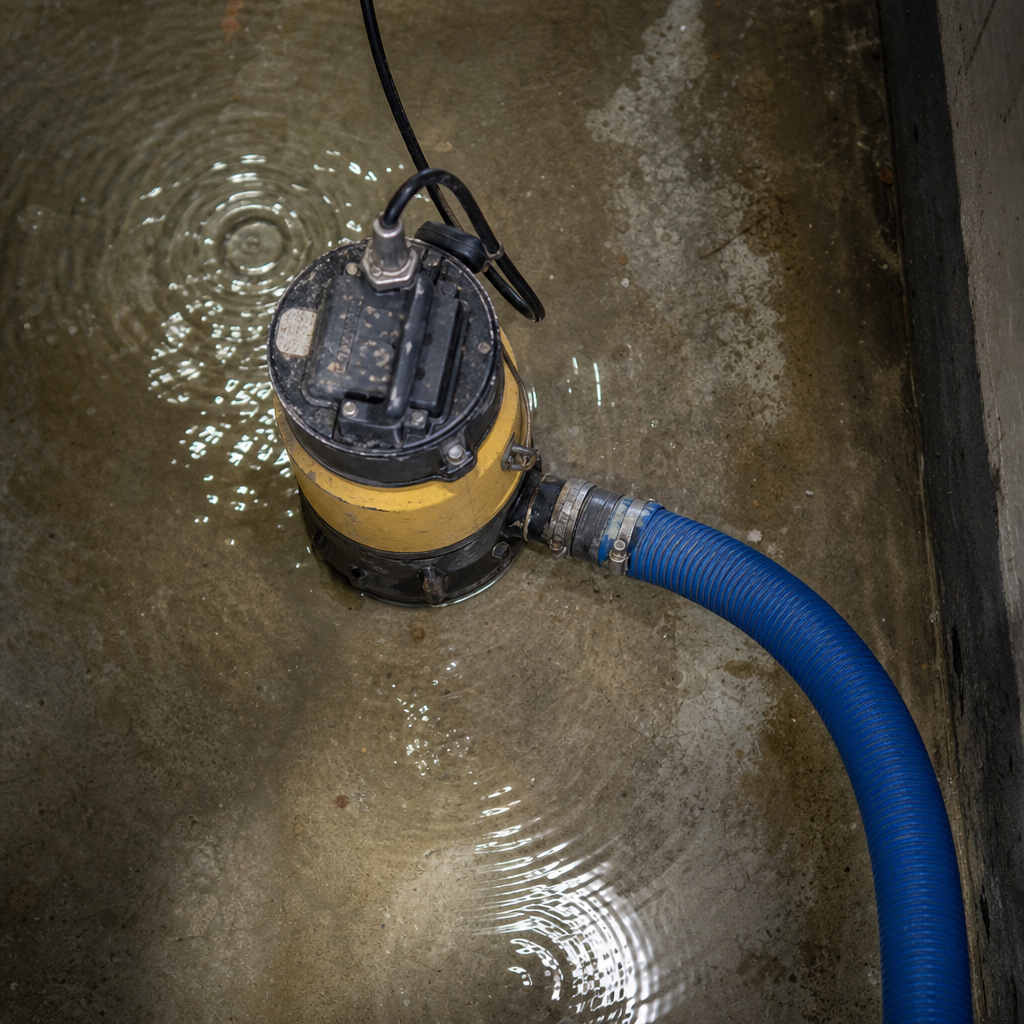 Illustration for basement flood cleanup in Financial District