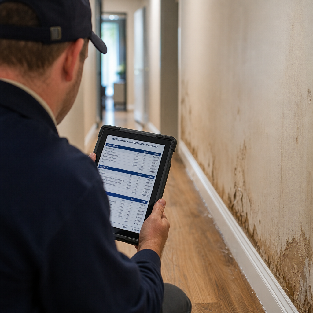 Illustration for emergency water damage restoration in Glendale