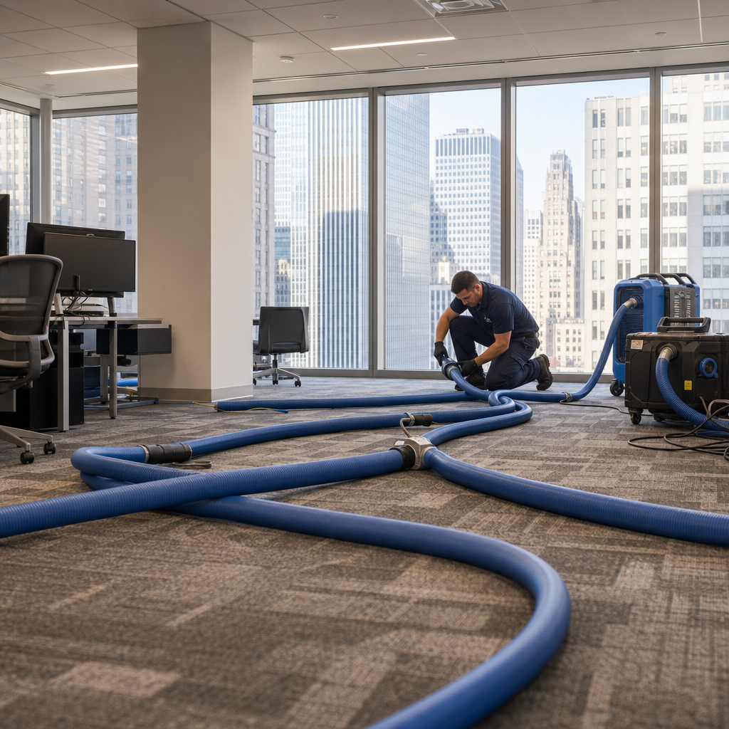 Illustration for water damage restoration in Midtown Manhattan