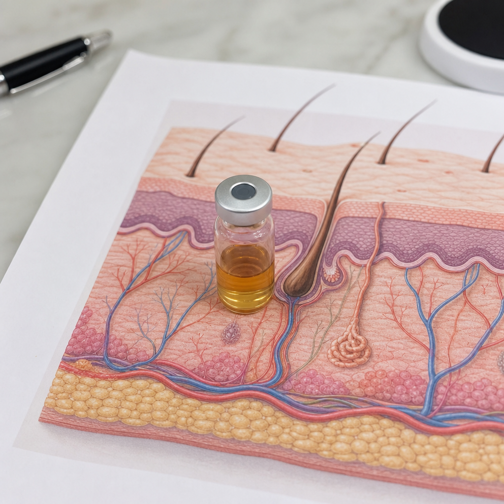 Illustration for best cosmeceuticals for acne scars