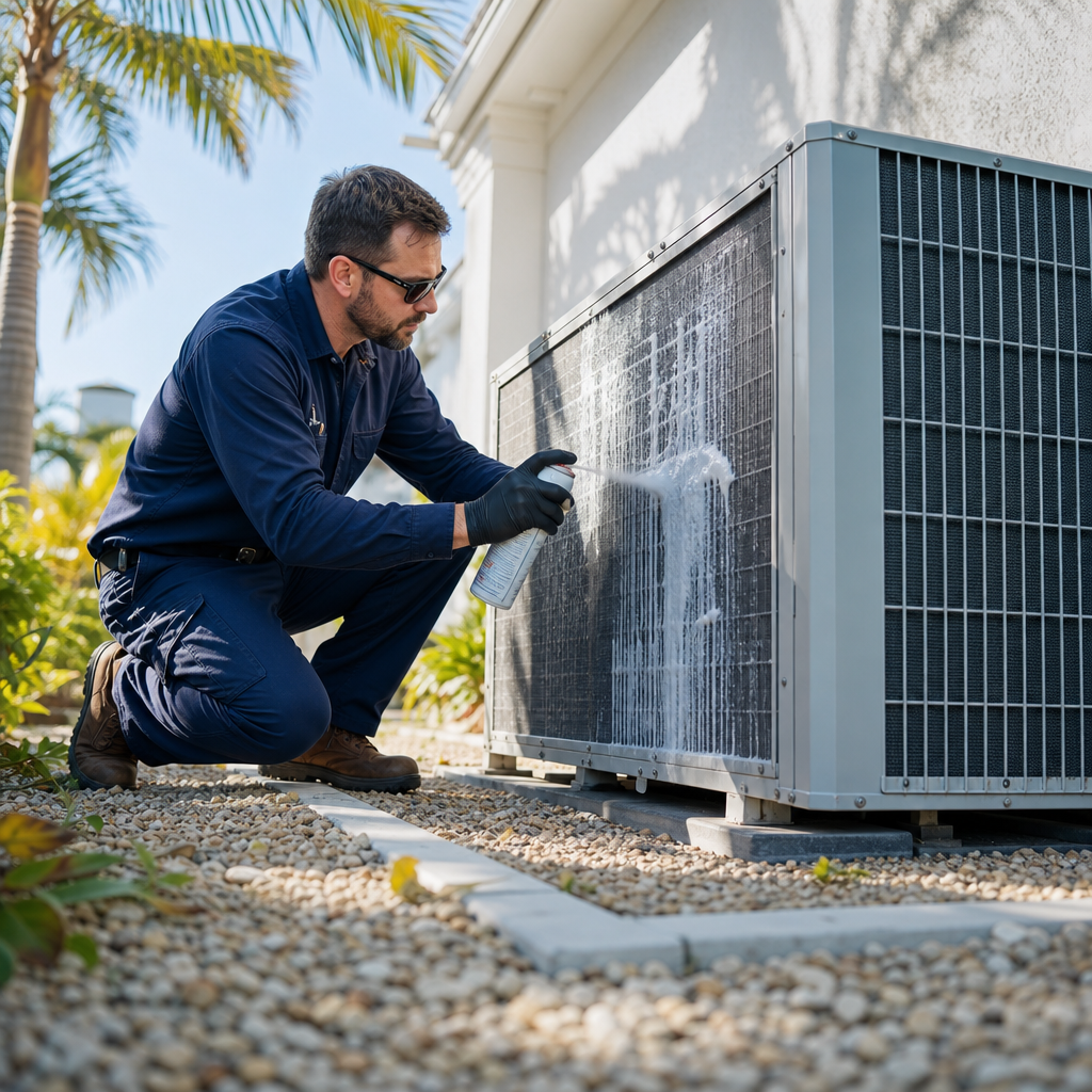 Illustration for hvac coil cleaning in Fort Lauderdale