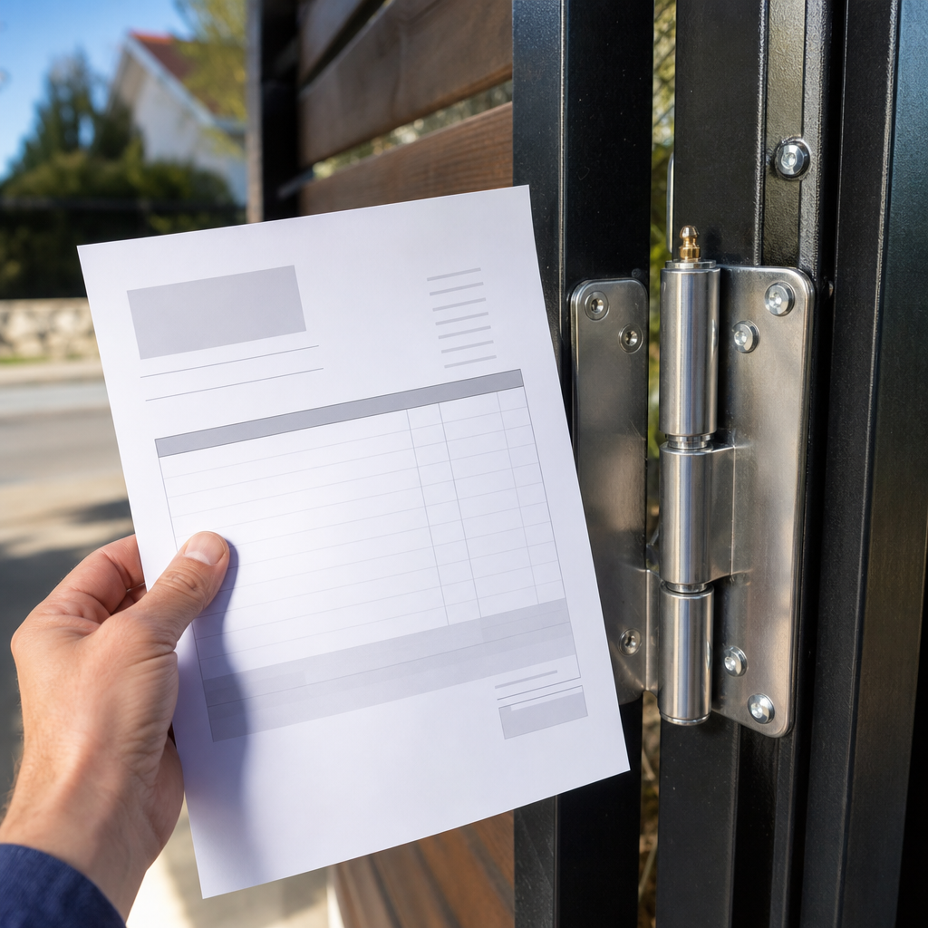 Illustration for gate repair cost