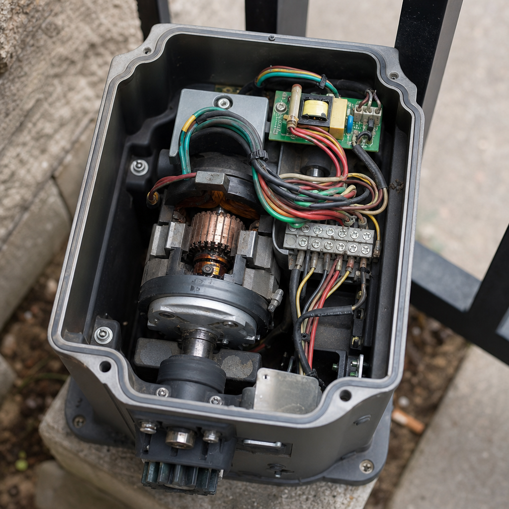Illustration for electric gate motor repair