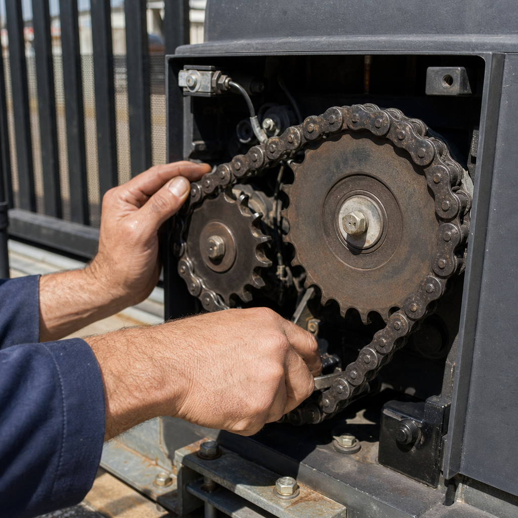 Illustration for commercial automatic gate repair