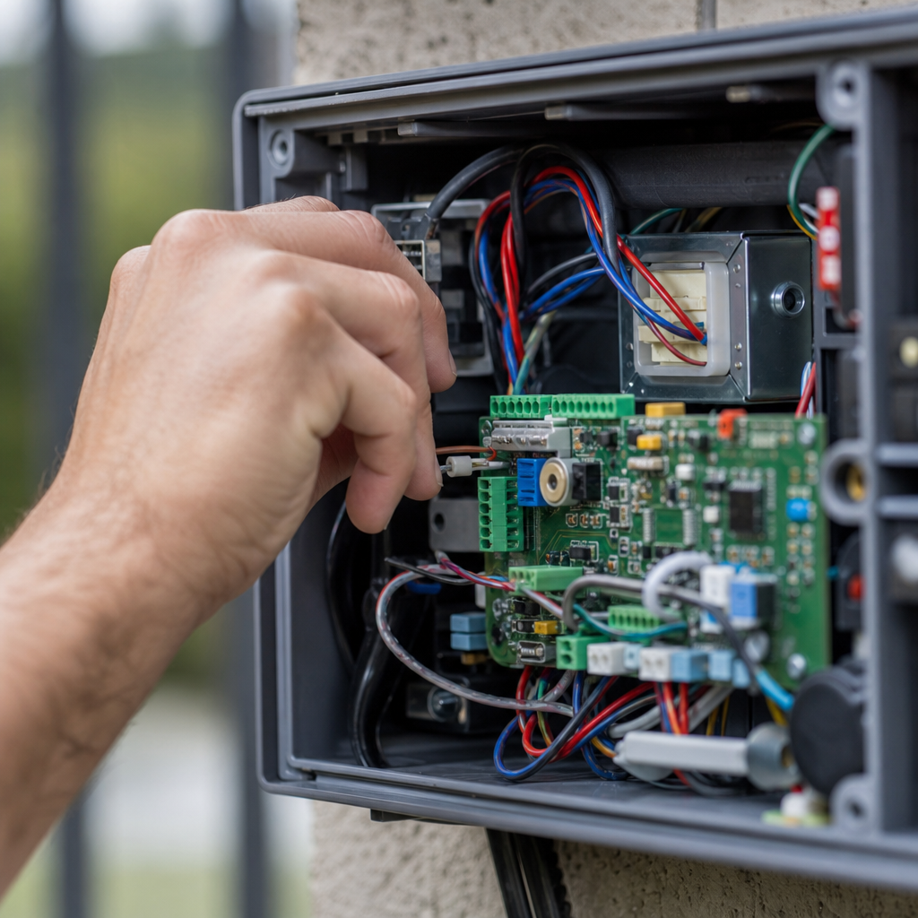 Illustration for electric gate opener repair