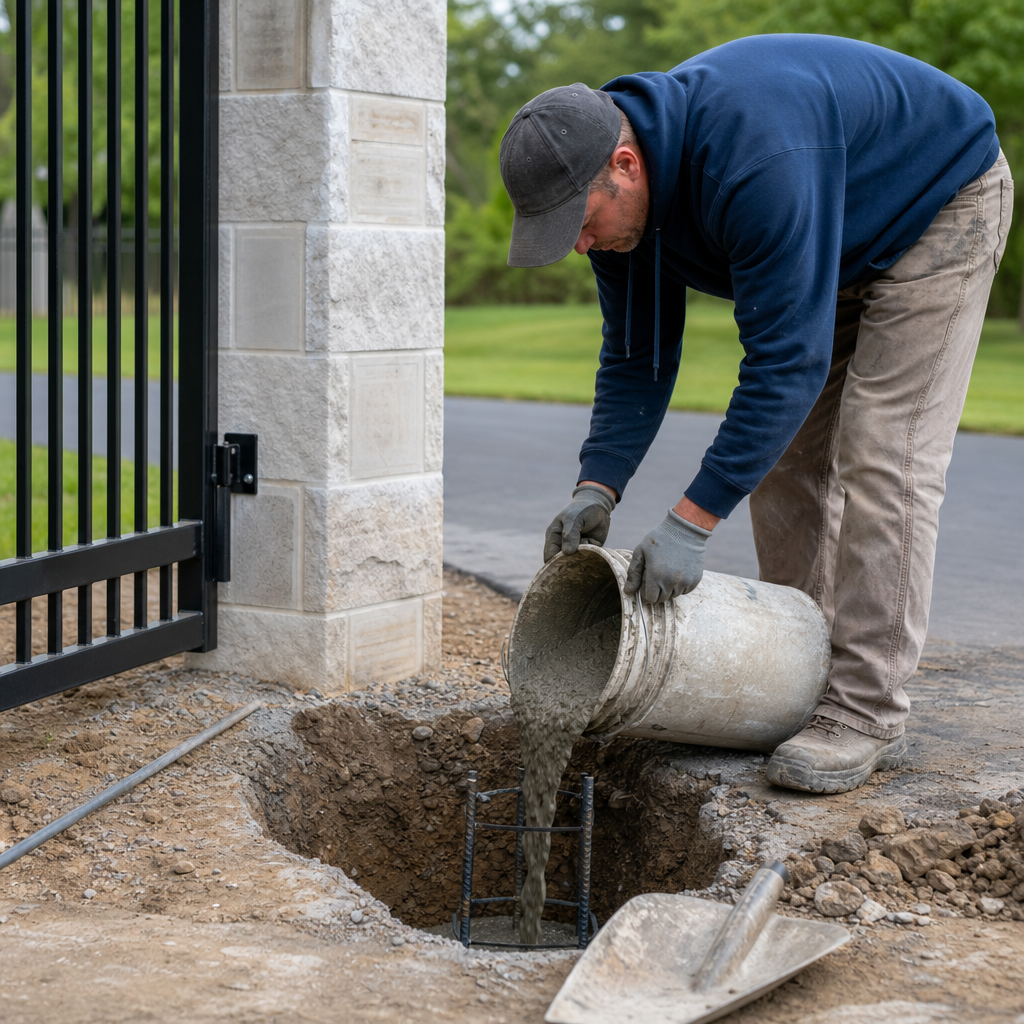Illustration for automatic gate installation