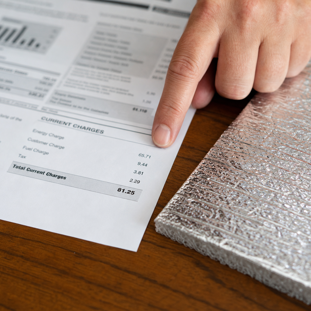 Illustration for radiant barrier cost