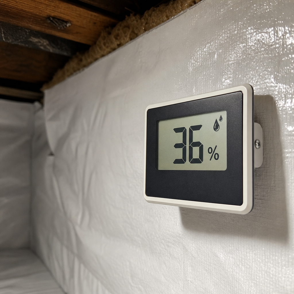 Illustration for crawl space moisture control