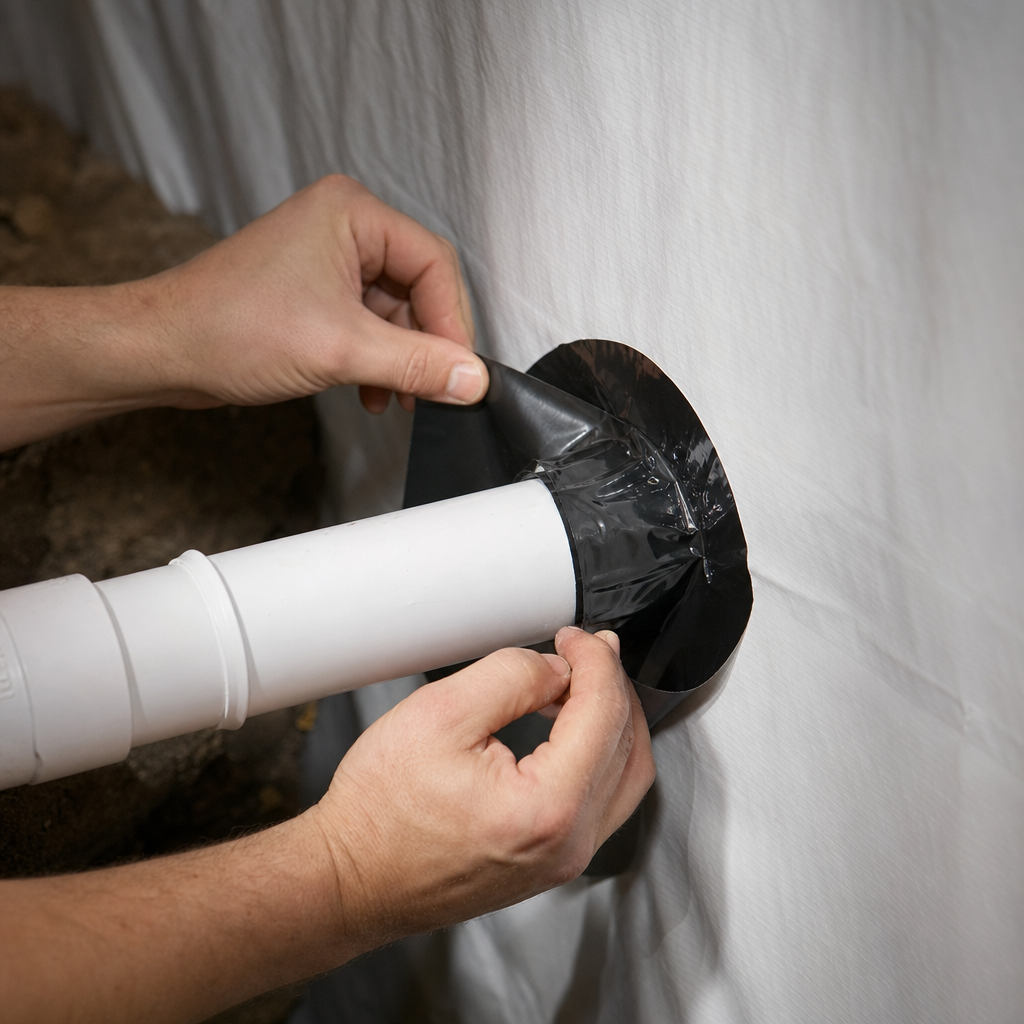 Illustration for vapor barrier installers