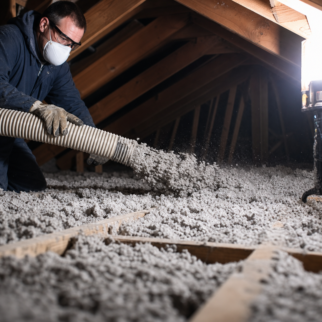 Illustration for attic insulation installation austin tx