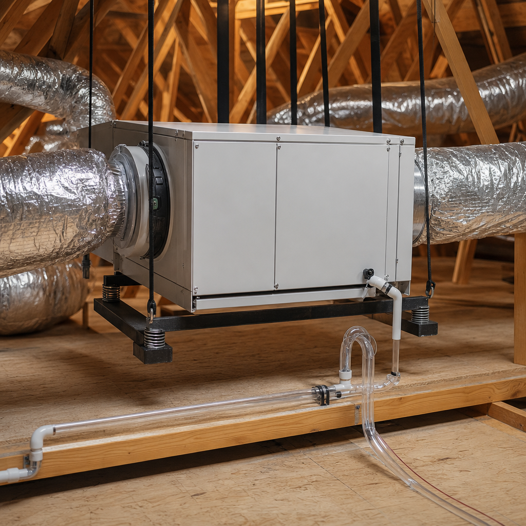 Illustration for lowering humidity in house