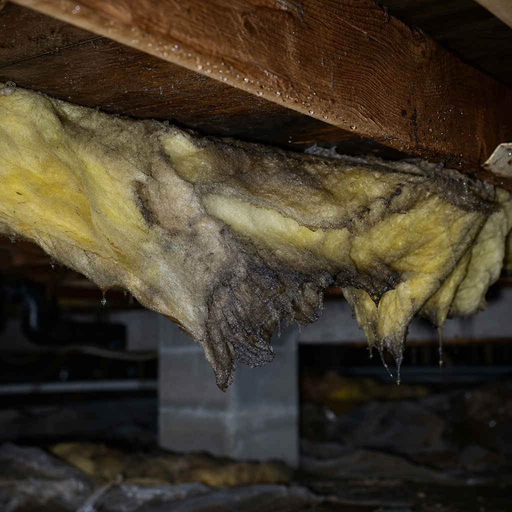 Illustration for crawl space insulation replacement