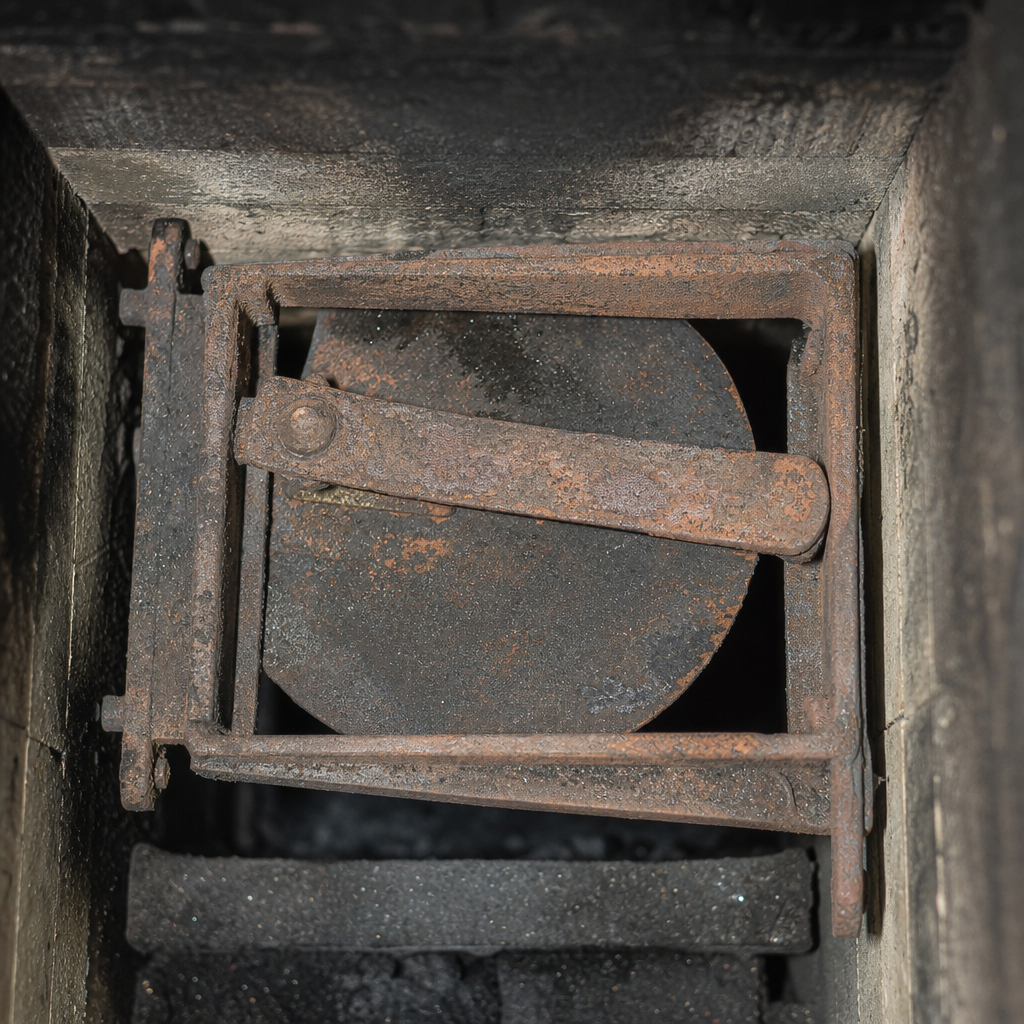 Illustration for fireplace damper repair in Trumbull