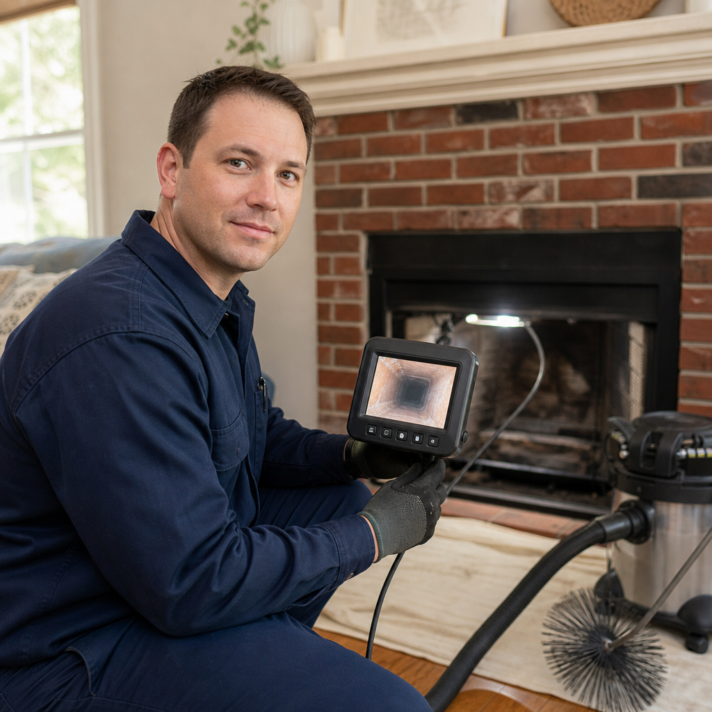 Illustration for chimney cleaning in Farmingville