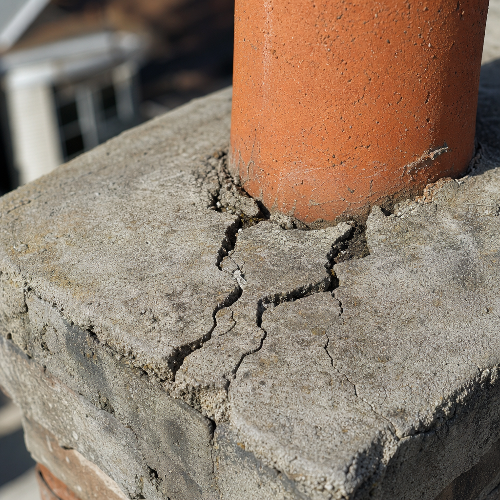 Illustration for chimney crown repair in Port Jefferson