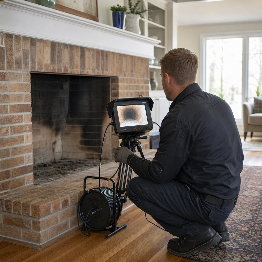 Illustration for chimney cleaning in Syosset