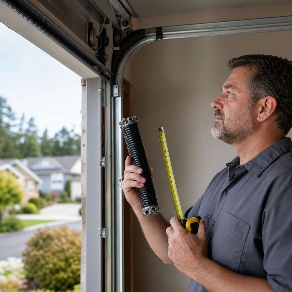 Illustration for garage door spring replacement cost