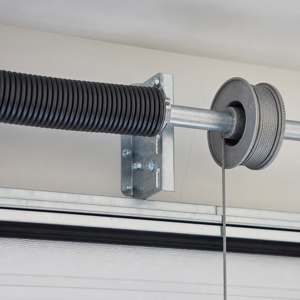 Illustration for garage door spring and cable repair
