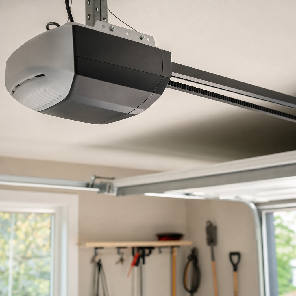 Illustration for garage door opener installation