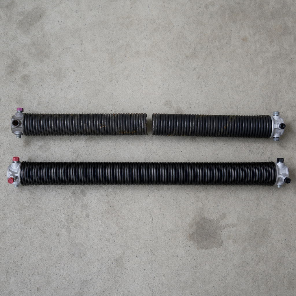 Illustration for broken garage door spring repair cost
