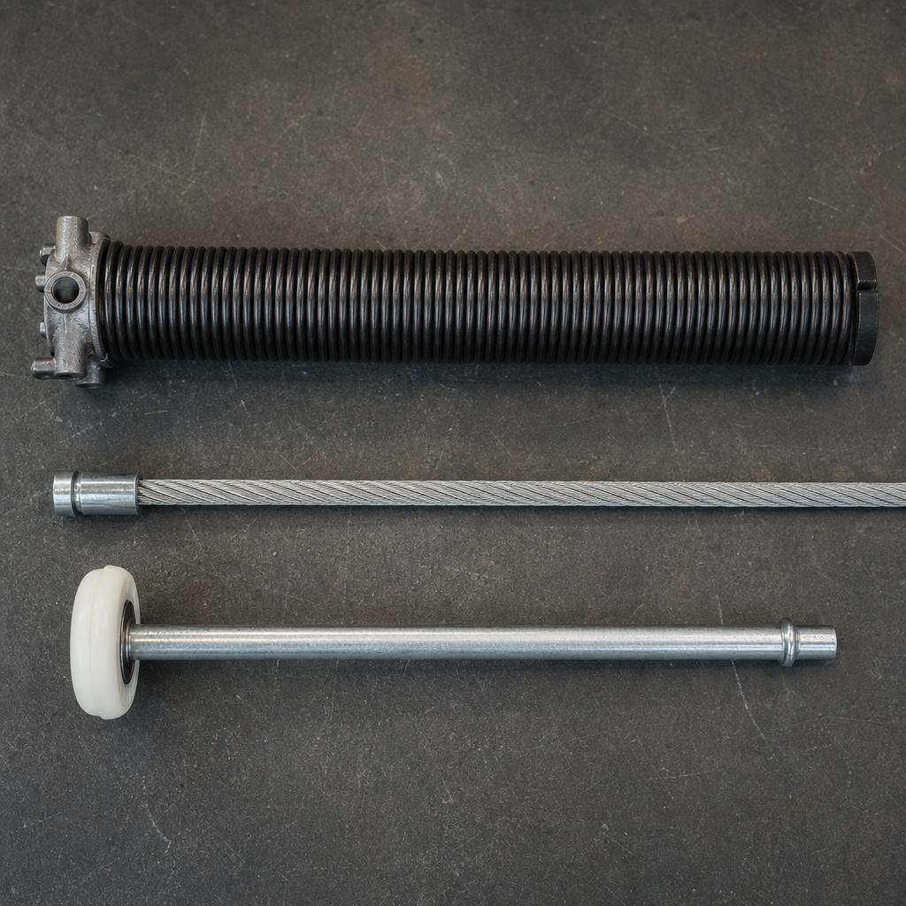 Illustration for garage door spring replacement