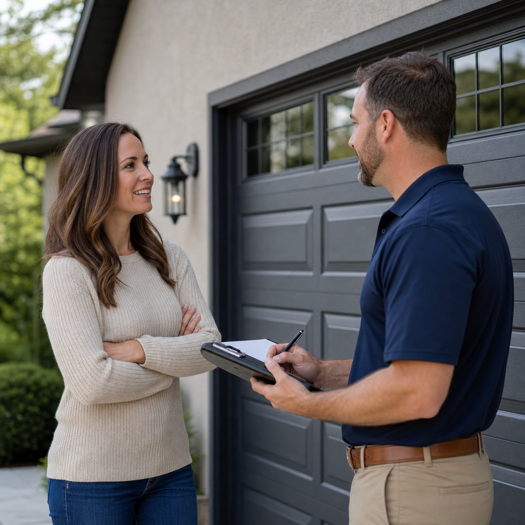 Illustration for free garage door estimate