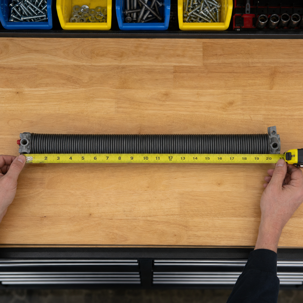 Illustration for garage door spring repair