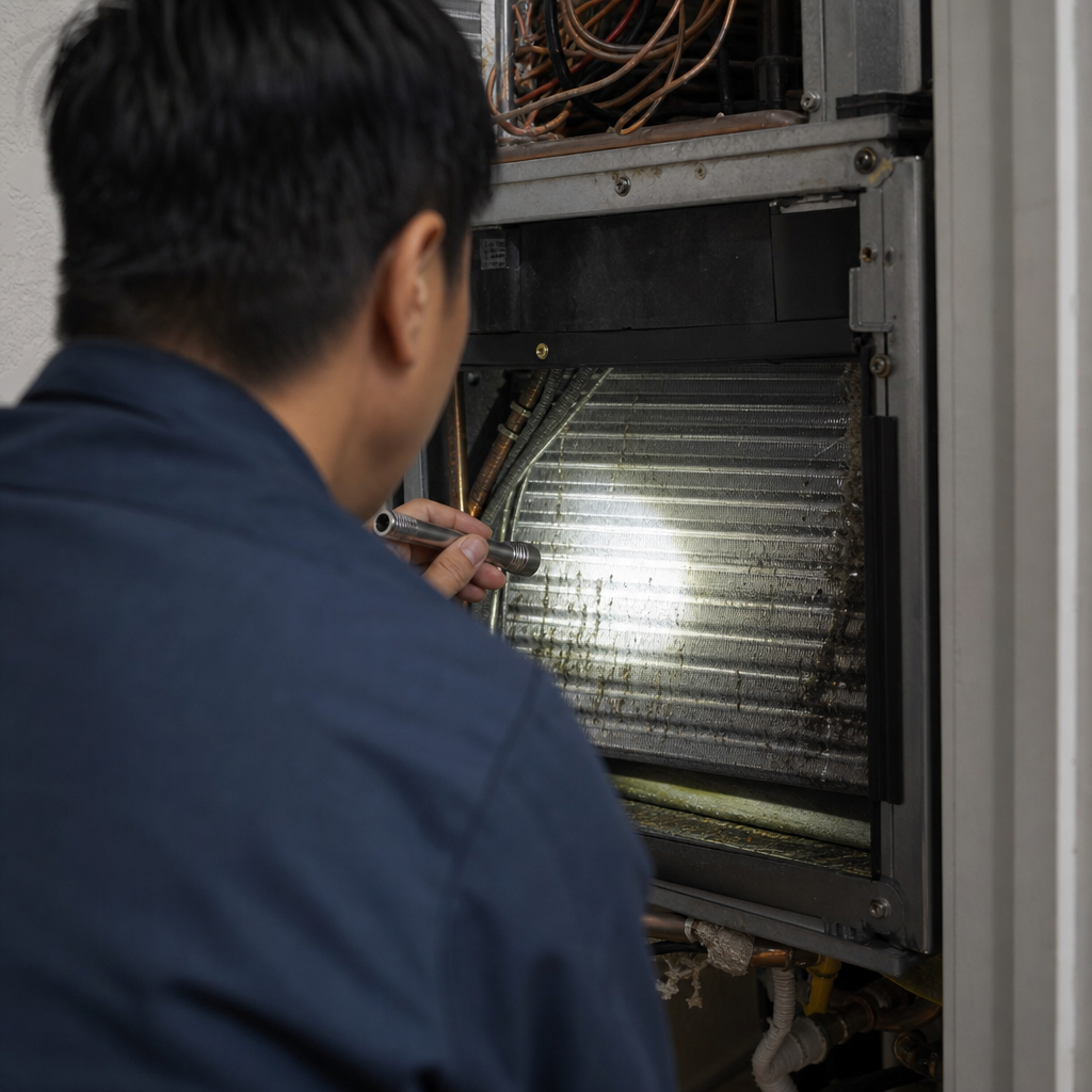 Illustration for hvac coil cleaning in Koreatown