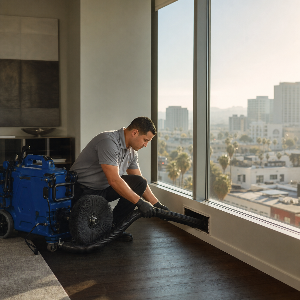 Illustration for air duct cleaning in Koreatown