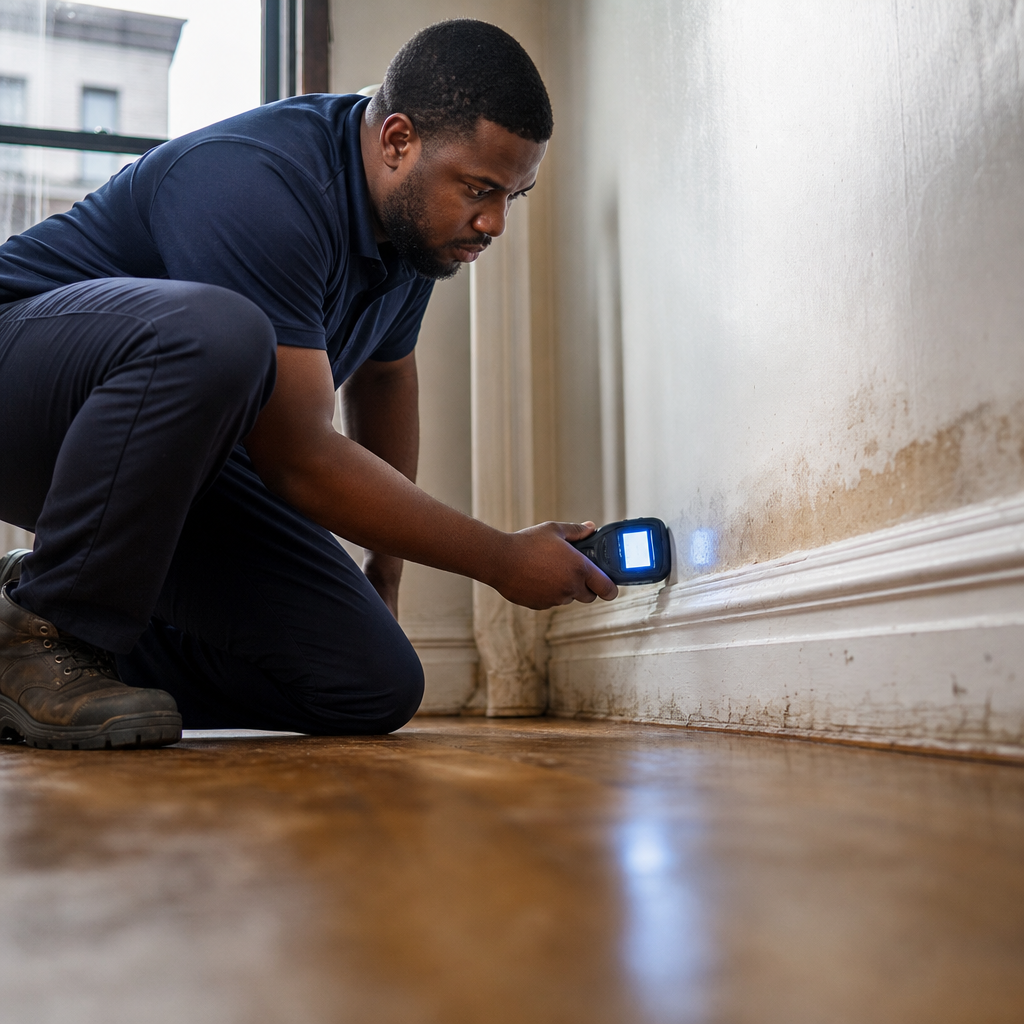 Illustration for water damage restoration in East Harlem