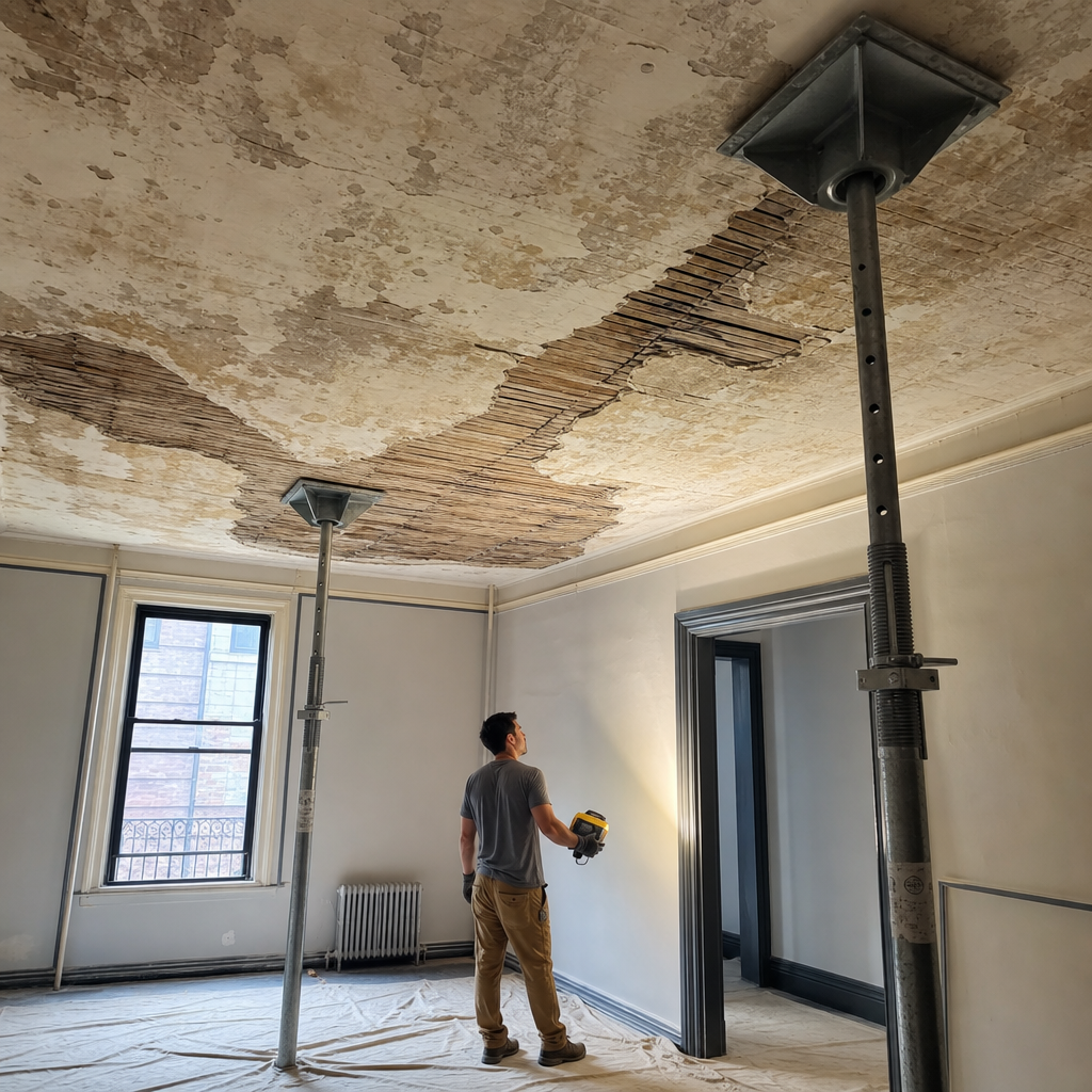 Illustration for ceiling water damage repair in Astoria