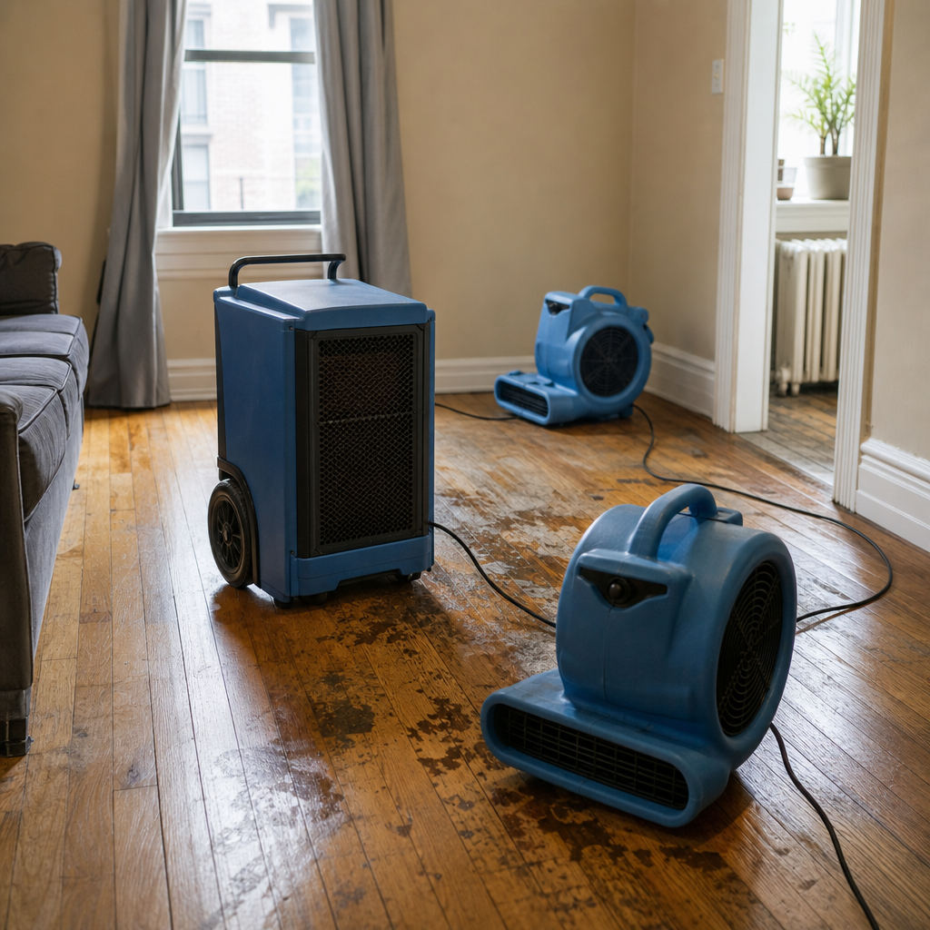 Illustration for emergency water damage restoration in Corona