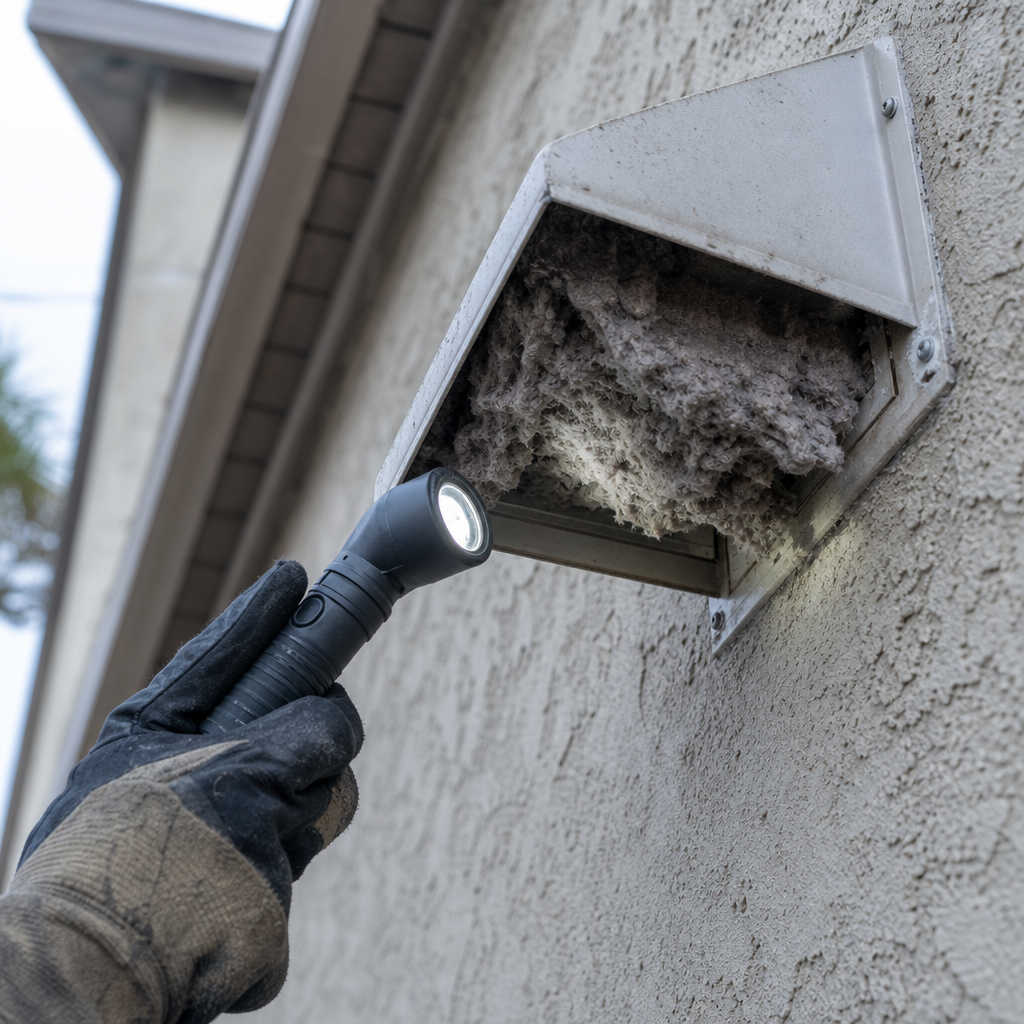 Illustration for dryer vent cleaning in Oakland