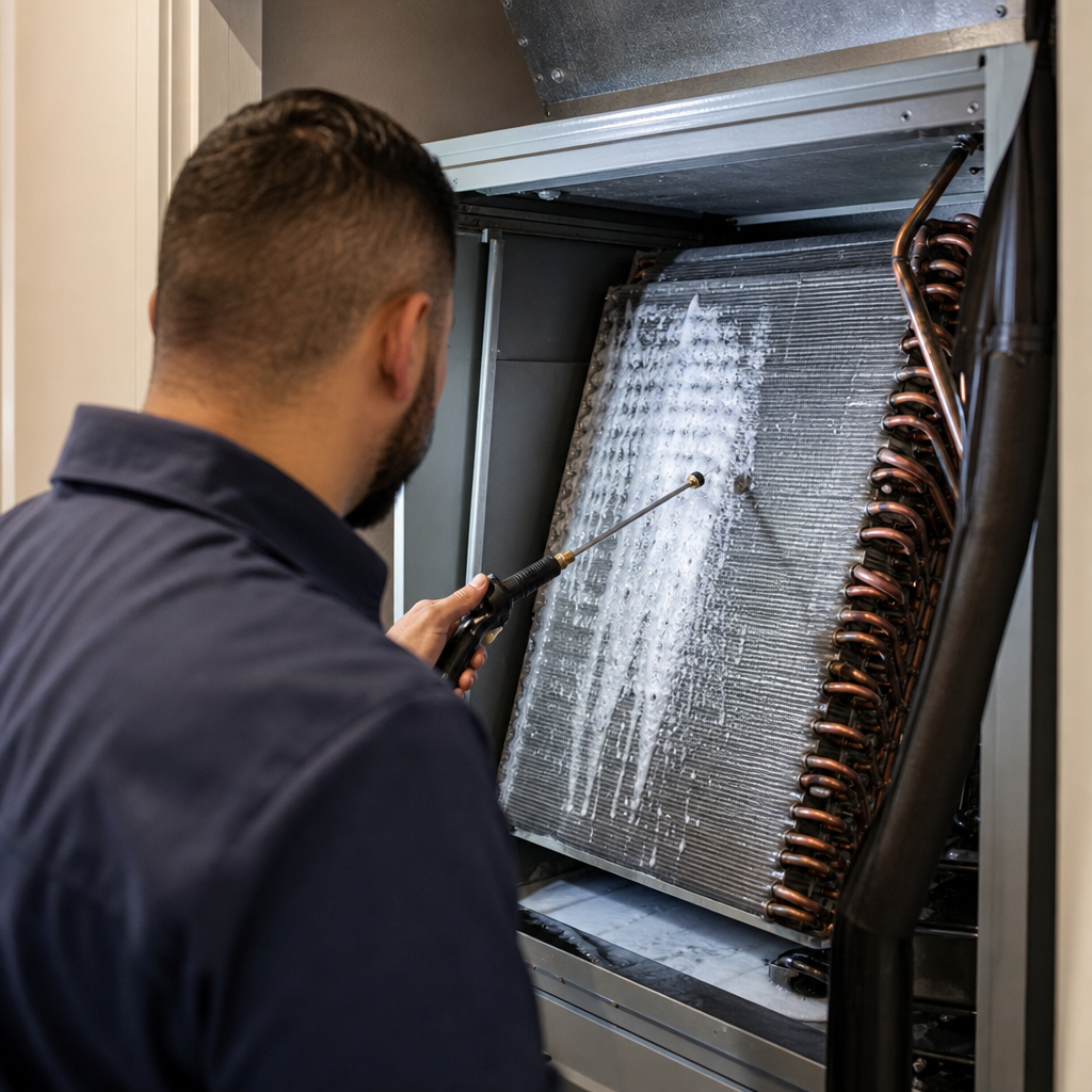 Illustration for hvac coil cleaning in Richmond