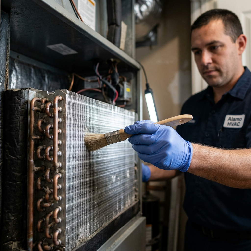 Illustration for air duct cleaning in Alamo