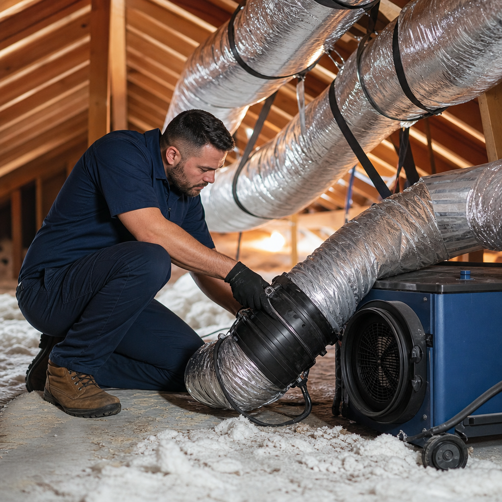 Illustration for air vent cleaning in Fremont