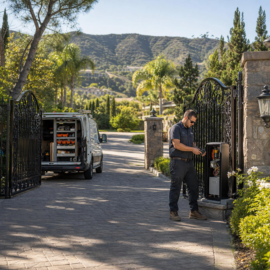 Illustration for automatic gate repair in Coto de Caza
