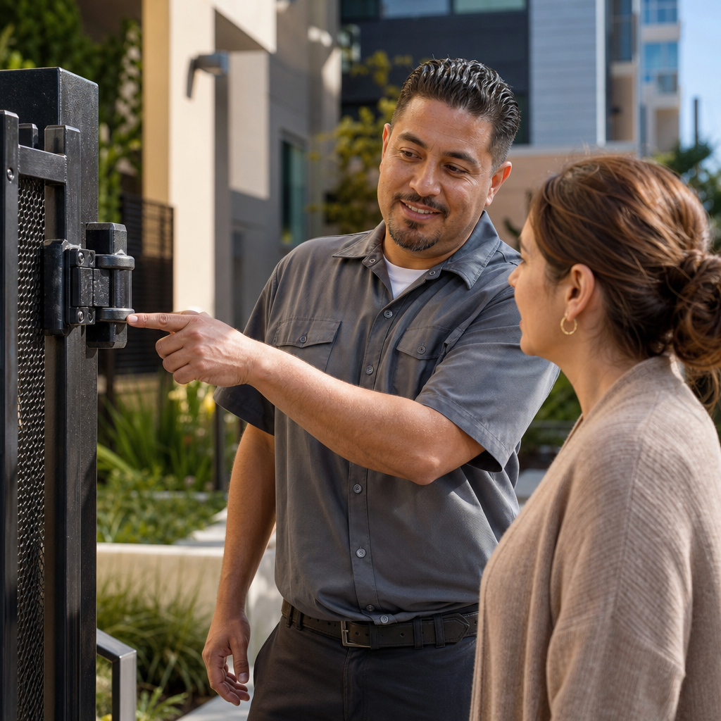 Illustration for gate repair in Koreatown